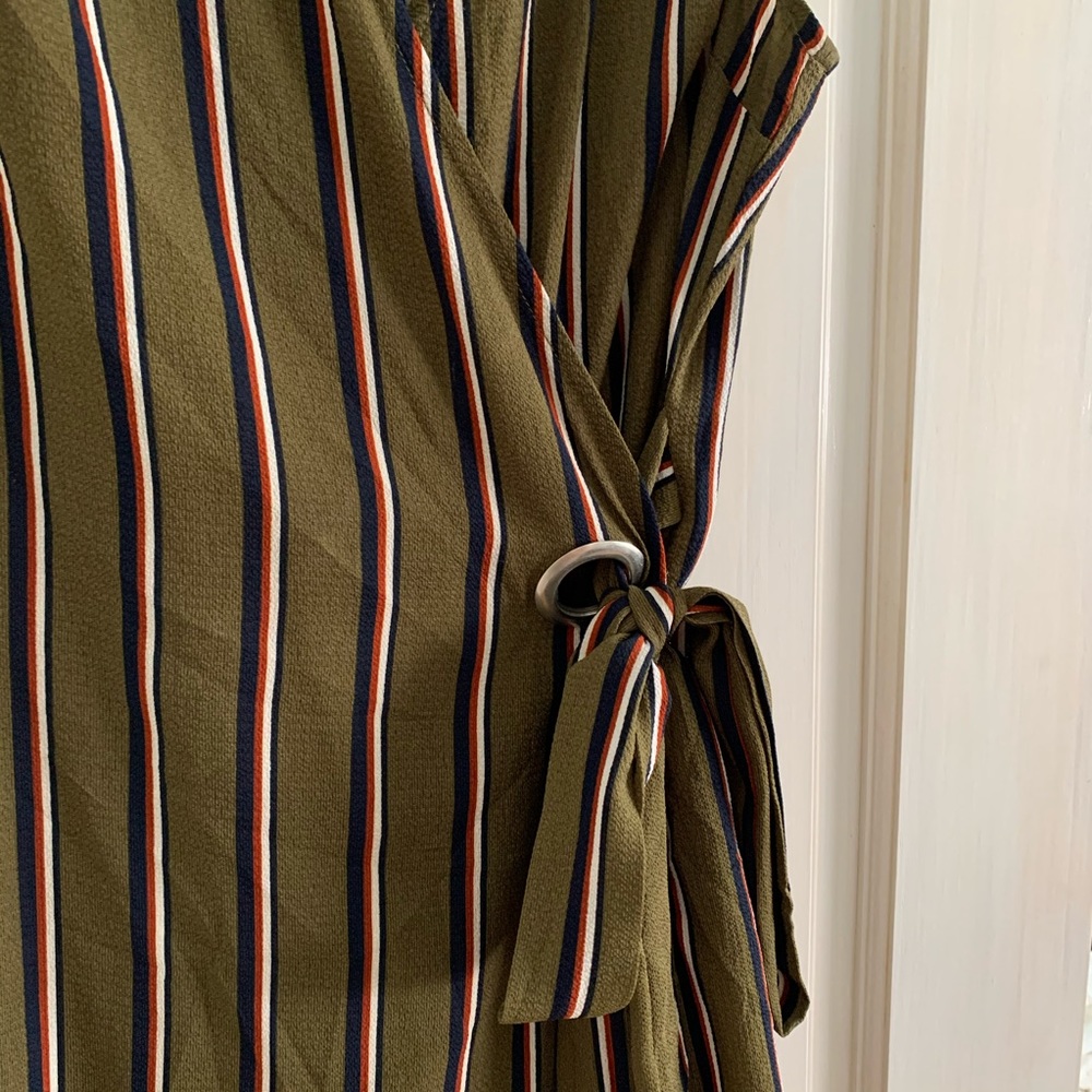 Striped Chiffon Wrap Dress - Picture 3 of 3